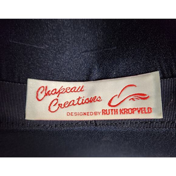 Chapeau Creations by Ruth Kropveld Navy Blue Womens Couture Hat main image 7
